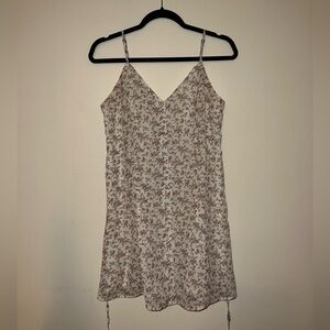 Floral Button Sleeveless Dress